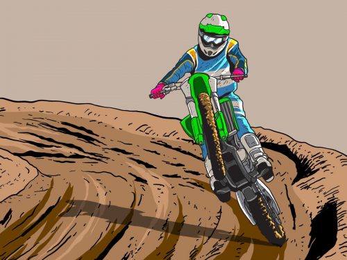 Dirt Bikes Trail Illustration
