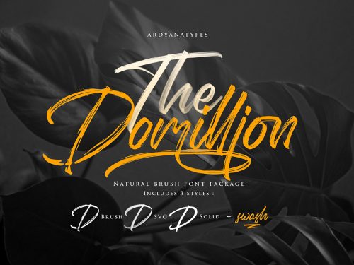 Domillion Brush Font Free