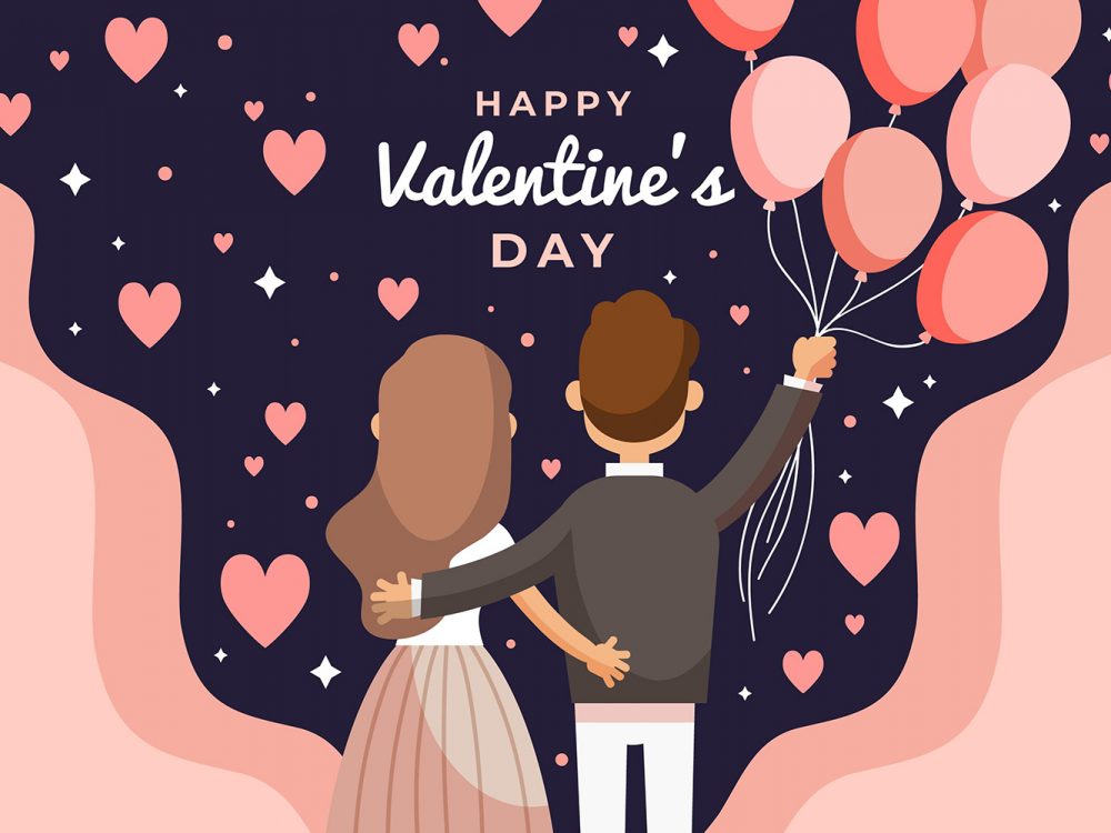 Flat Design Valentine's Day Background