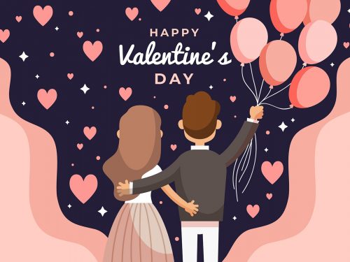 Flat Design Valentine's Day Background