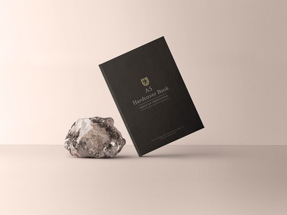 Free A5 Book Mockup Hardcover