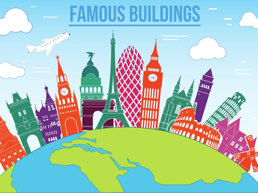 Free Famous Buildings Illustration