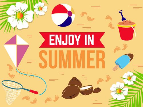 Free Flat Summer Vector Illustration