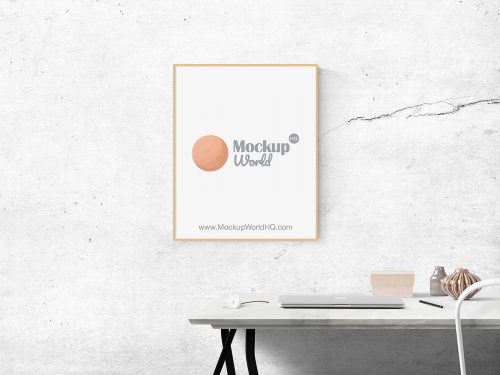Free Minimalist Poster PSD Mockup