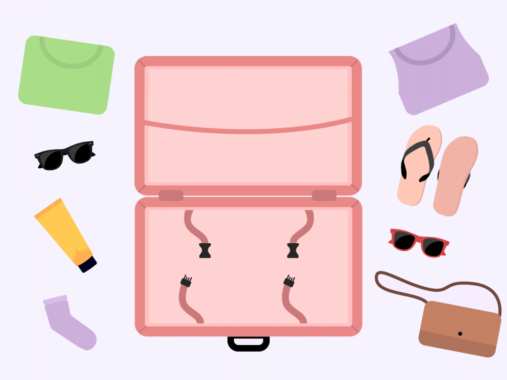 Free Open Suitcase Vector Illustration