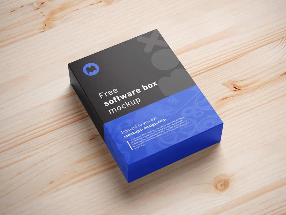 Free Software Box Mockup