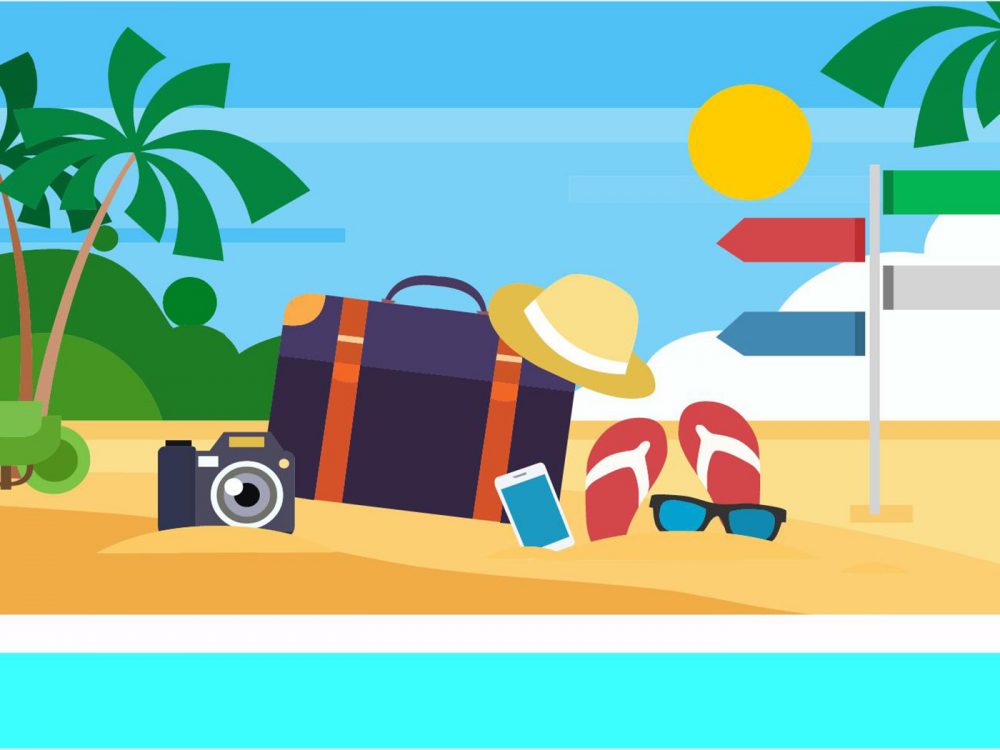 Free Summer Beach Vector Illustration