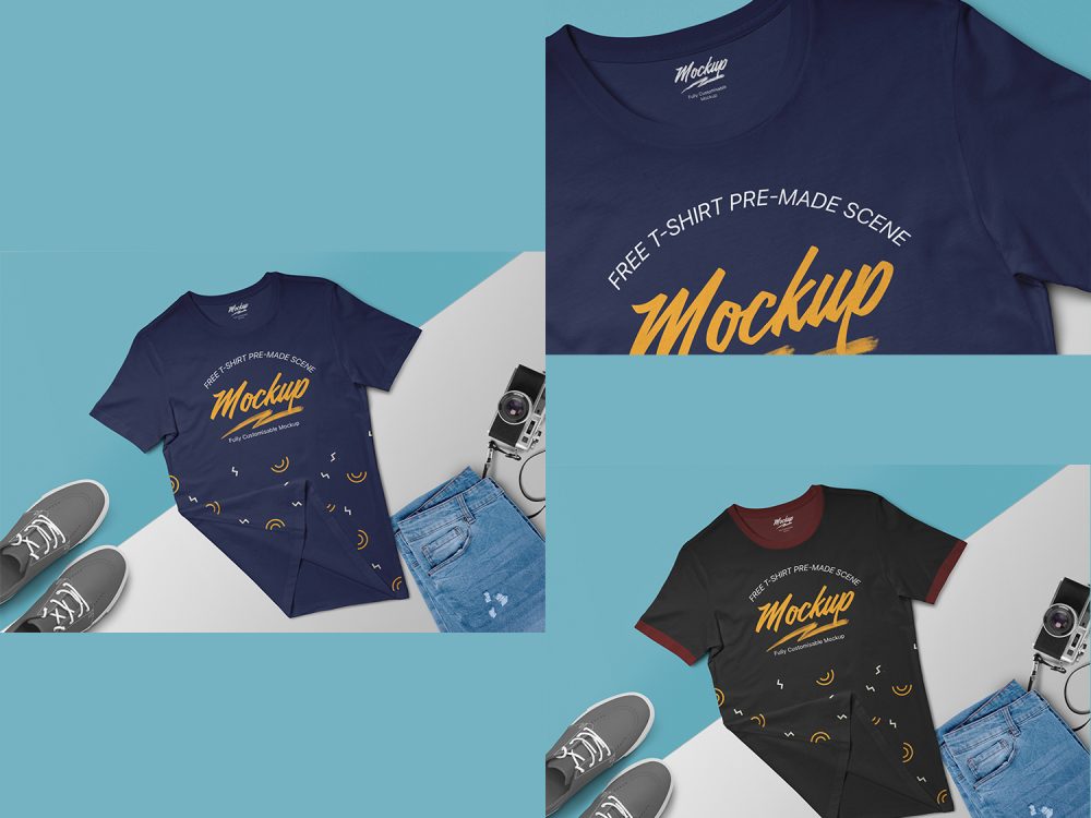 Free T-Shirt Mockup Scene