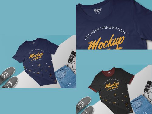 Free T-Shirt Mockup Scene