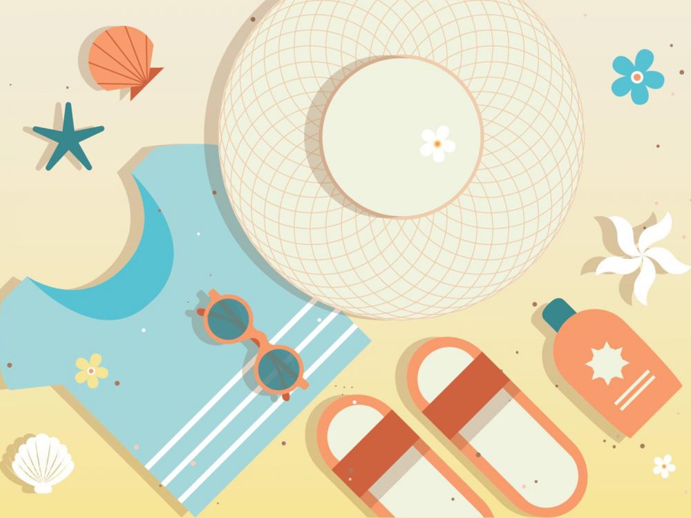 Free Vector Summer Beach Illustration