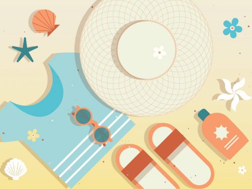 Free Vector Summer Beach Illustration