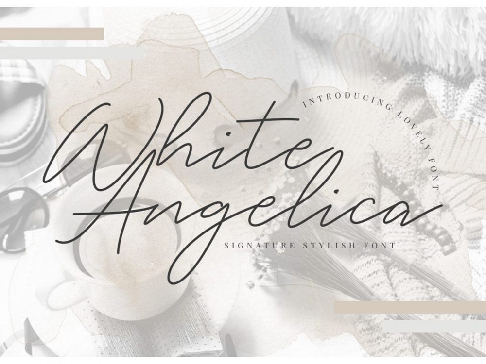 Free White Angelica Signature Font