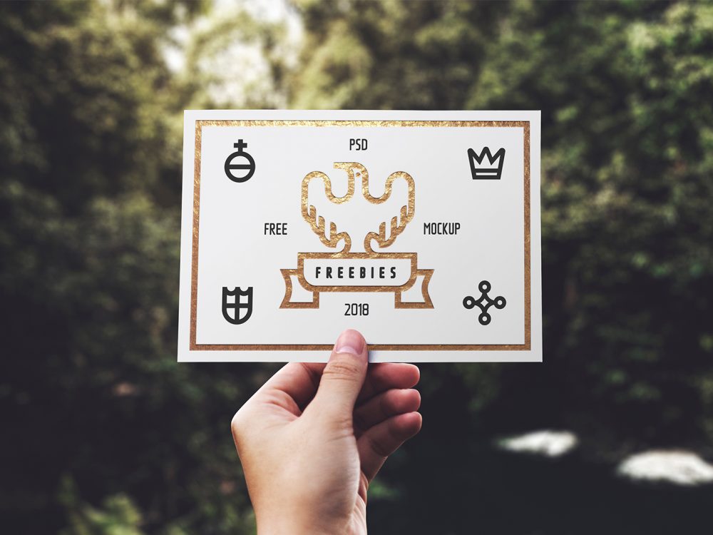 Greeting Card Free Mockup