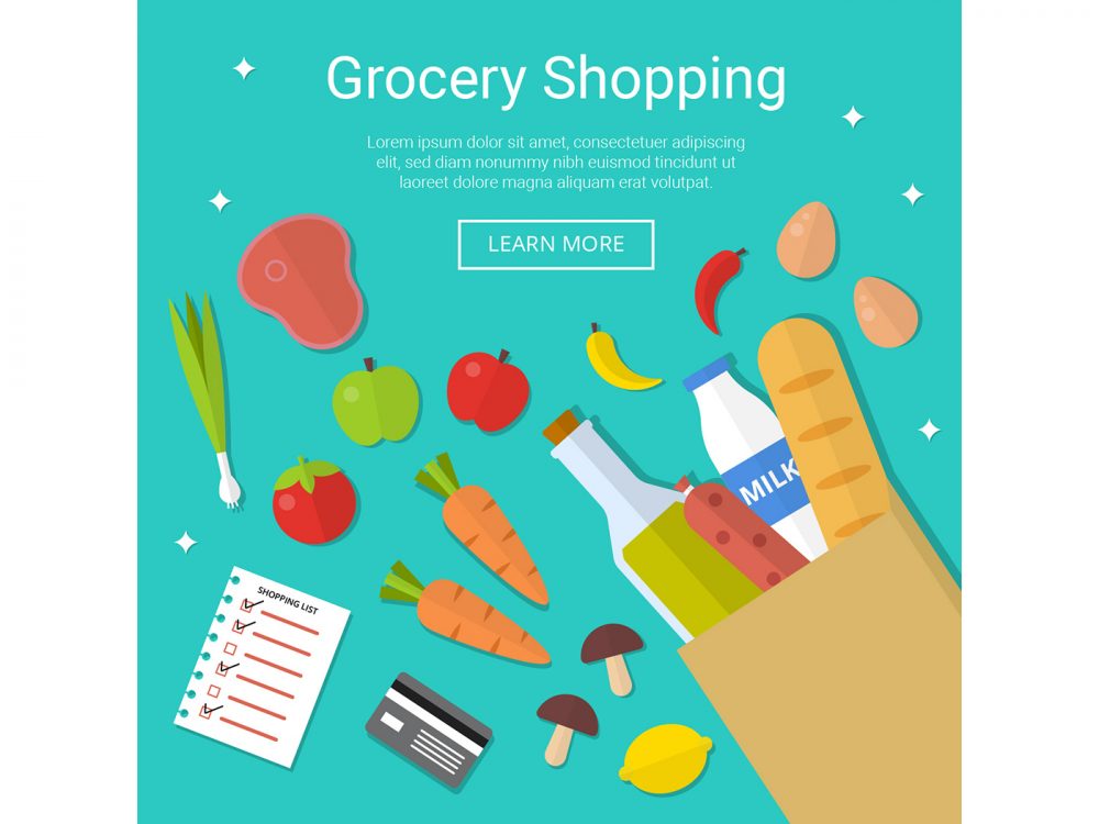 Grocery Shopping Vectors