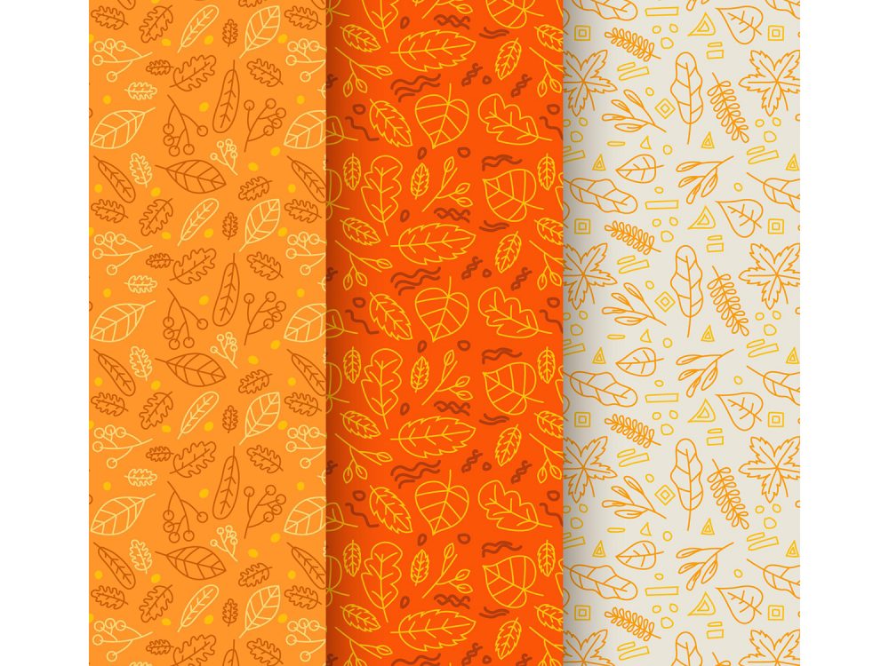Hand Drawn Autumn Pattern Collection