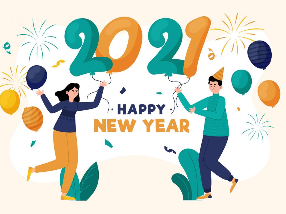 Hand Drawn New Year 2021 Background