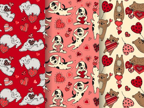 Hand Drawn Valentine's Day Pattern