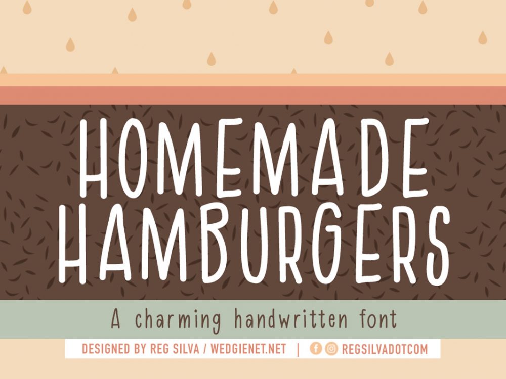 Homemade Hamburger Font