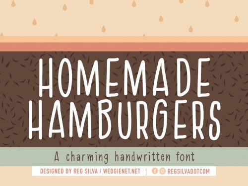 Homemade Hamburger Font