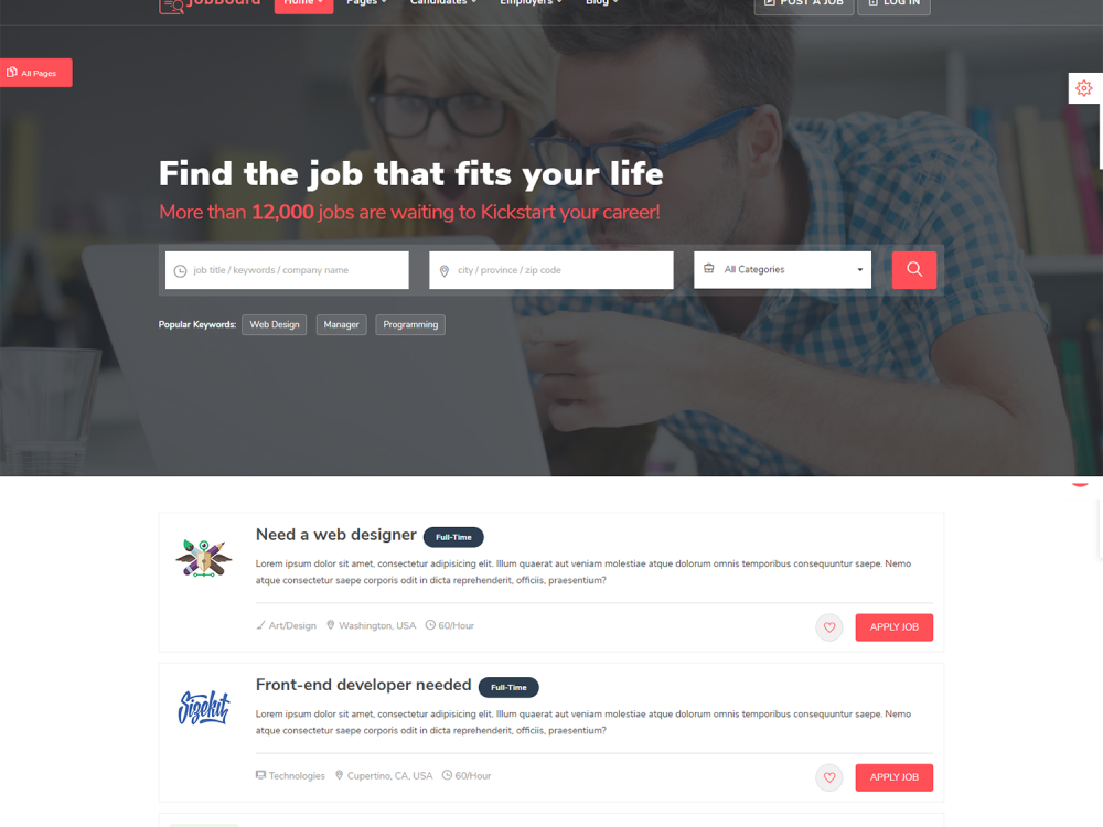 JobBoard – Bootstrap HTML5 Job Portal Template