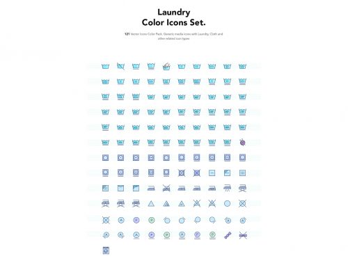 Laundry Icons Set