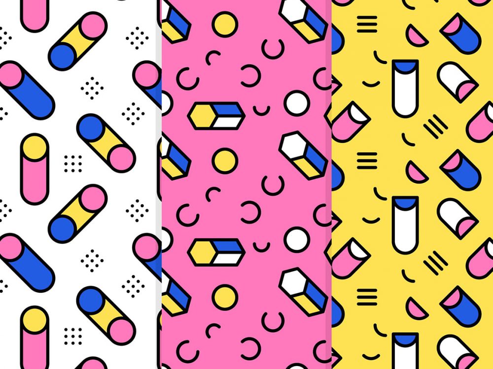 Memphis Style Pattern Collection