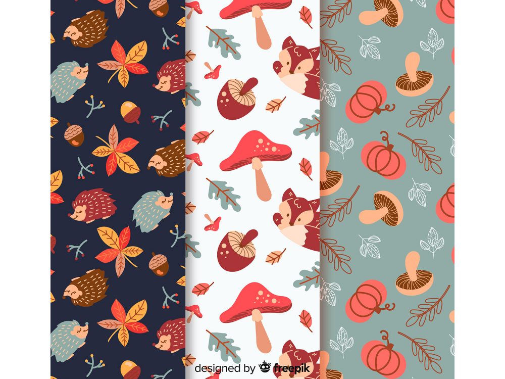 Pack of Hand Drawn Autumn Patterns