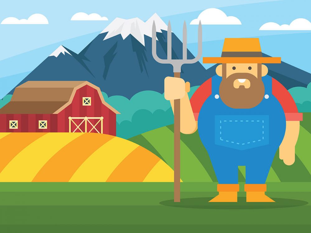 Peasant Vector Illustration