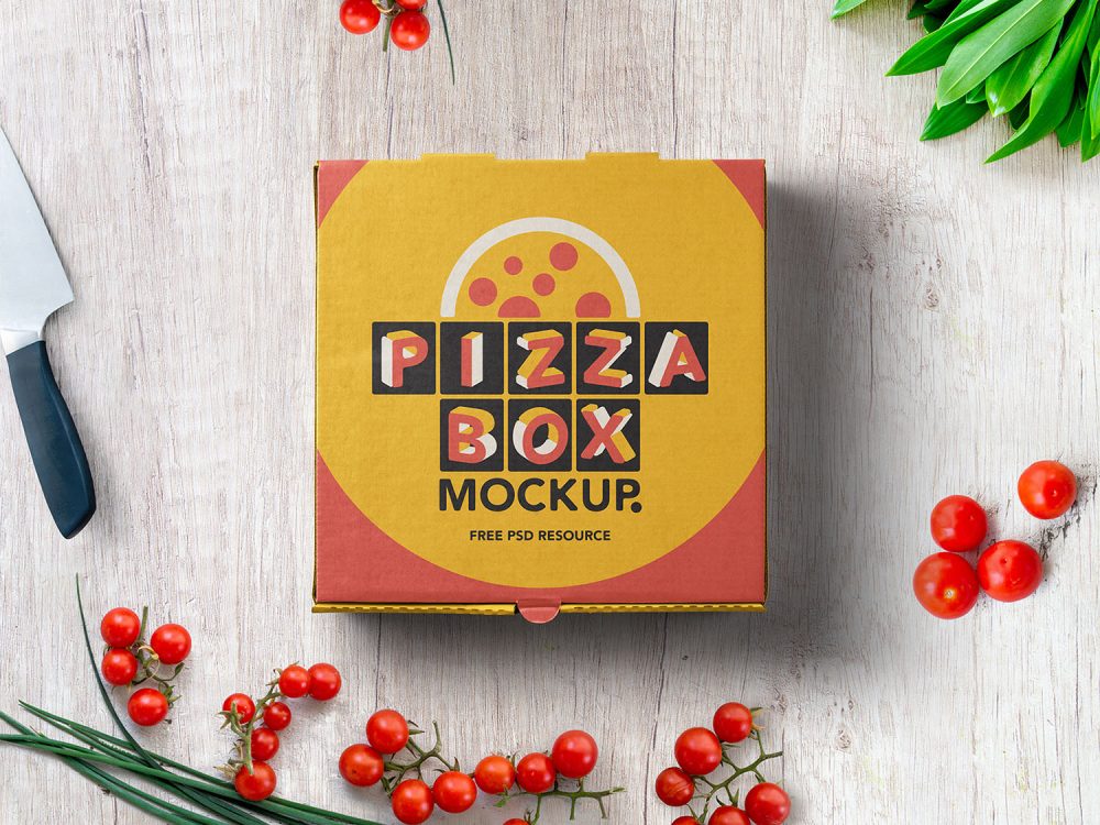 Pizza Box Mockup Packaging