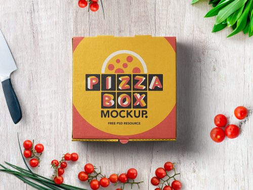 Pizza Box Mockup Packaging