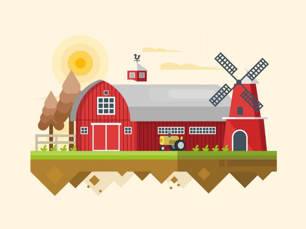 Red Barn Illustration