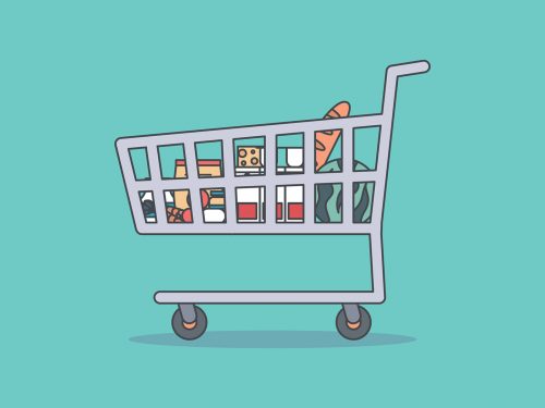 Shopping Outlined Cart