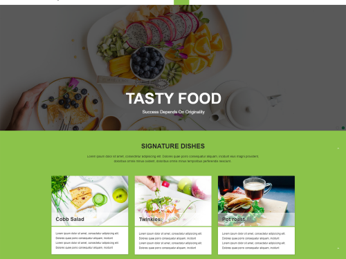 Spice Restaurant Material Design HTML Template