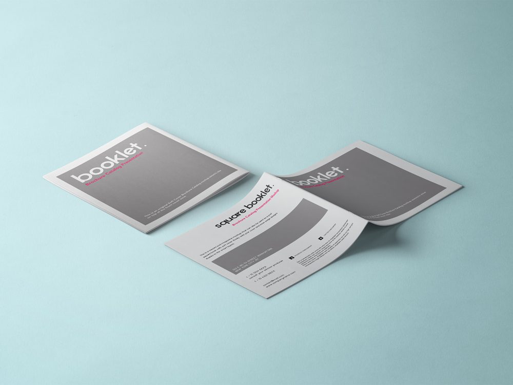 Square PSD Brochure Mockup