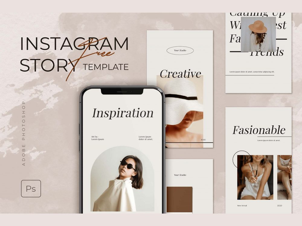 Stylish Instagram Story Template PSD