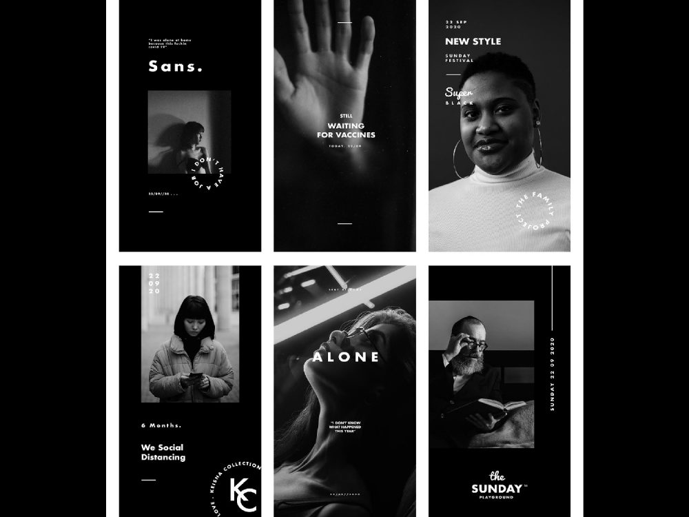 Super Black Instagram Story Template