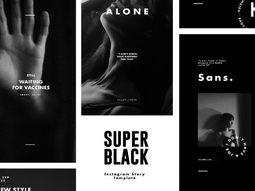 Super Black Instagram Story Template 2