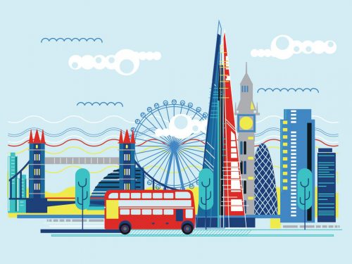 The Shard and The London Skyline Illustration