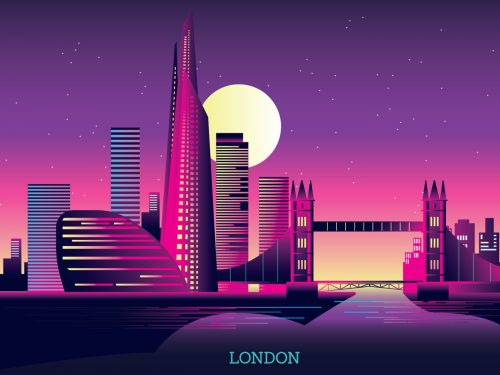 The Shard and The London Skyline Illustration