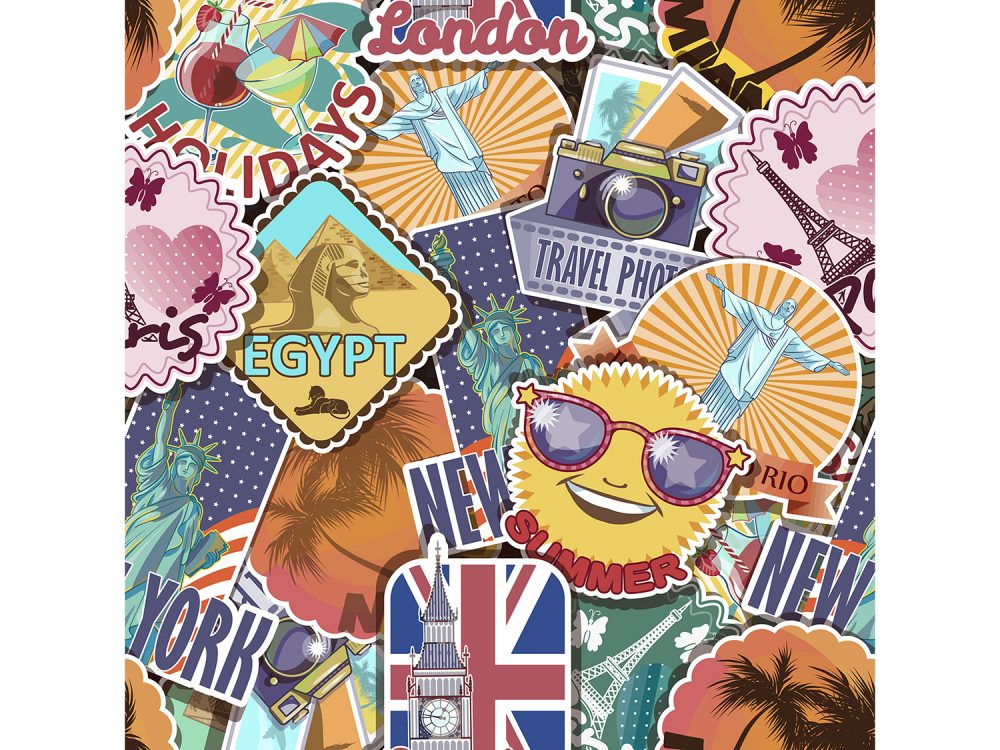 Travel Stickers Pattern