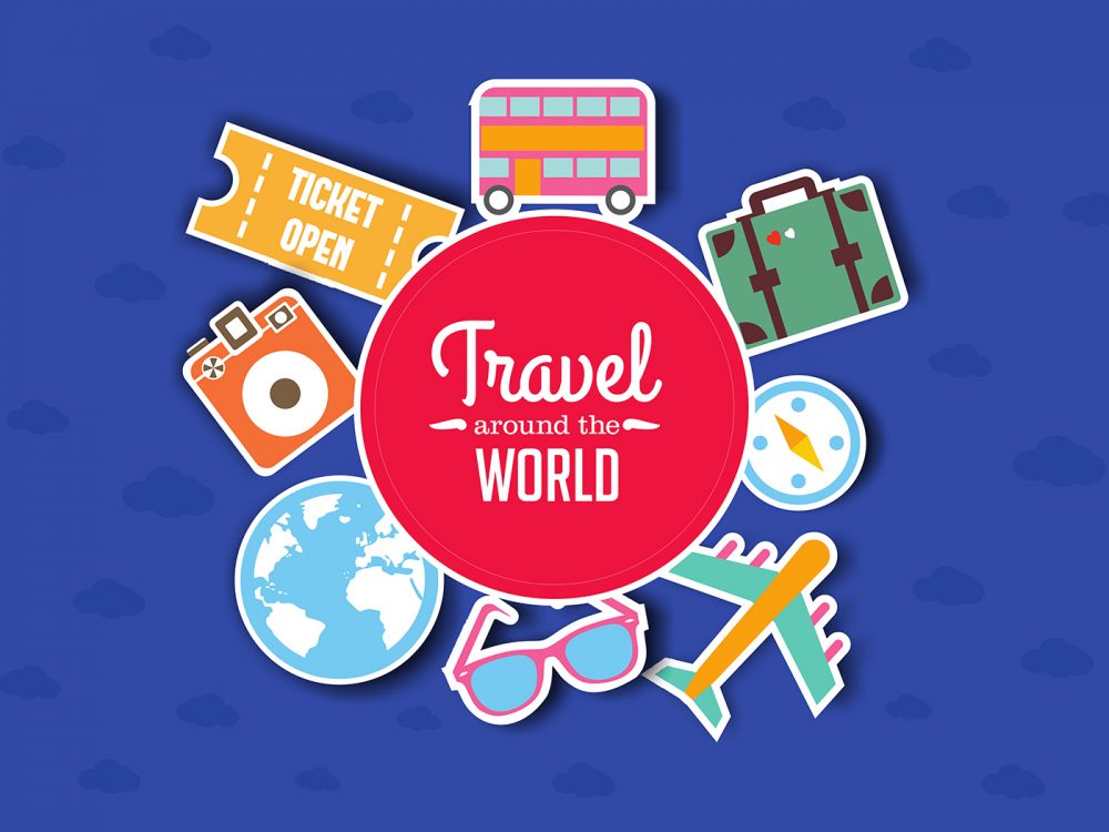 Traveling Vector Art Illustration