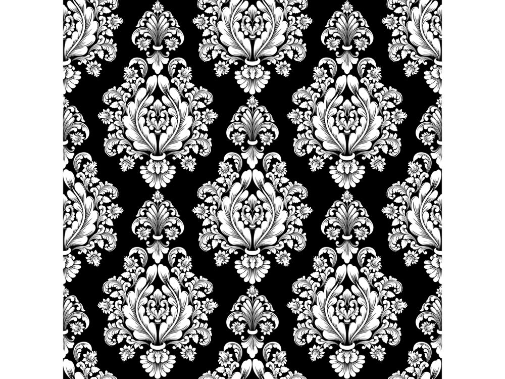 Vector Damask Seamless Pattern Background