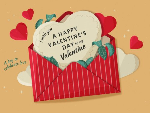 Vintage Valentine's Day Background