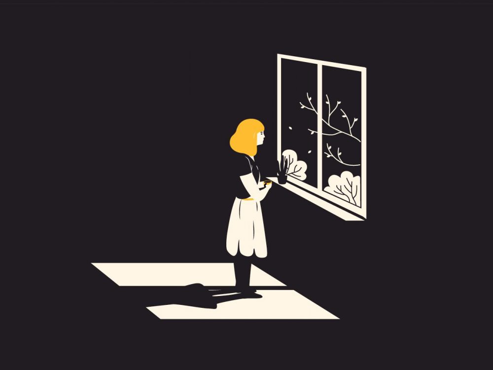 Window Woman Illustration