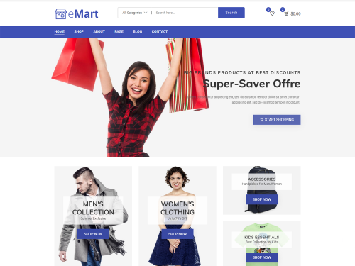 eMart – eCommerce Marketplace Website Template