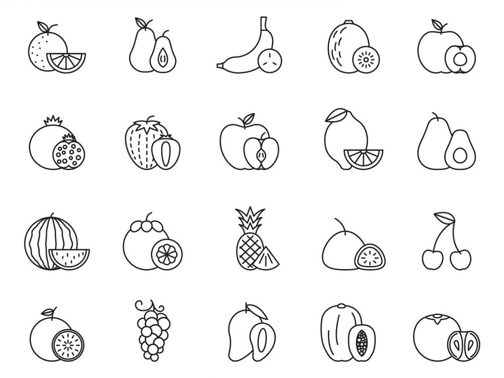 20 Fruit Vector Icons