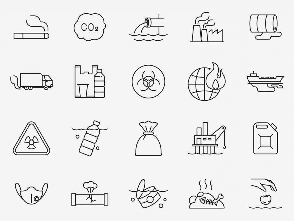20 Pollution Vector Icons