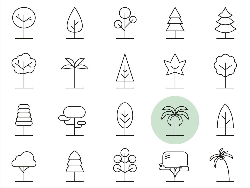 20 Tree Vector Icons