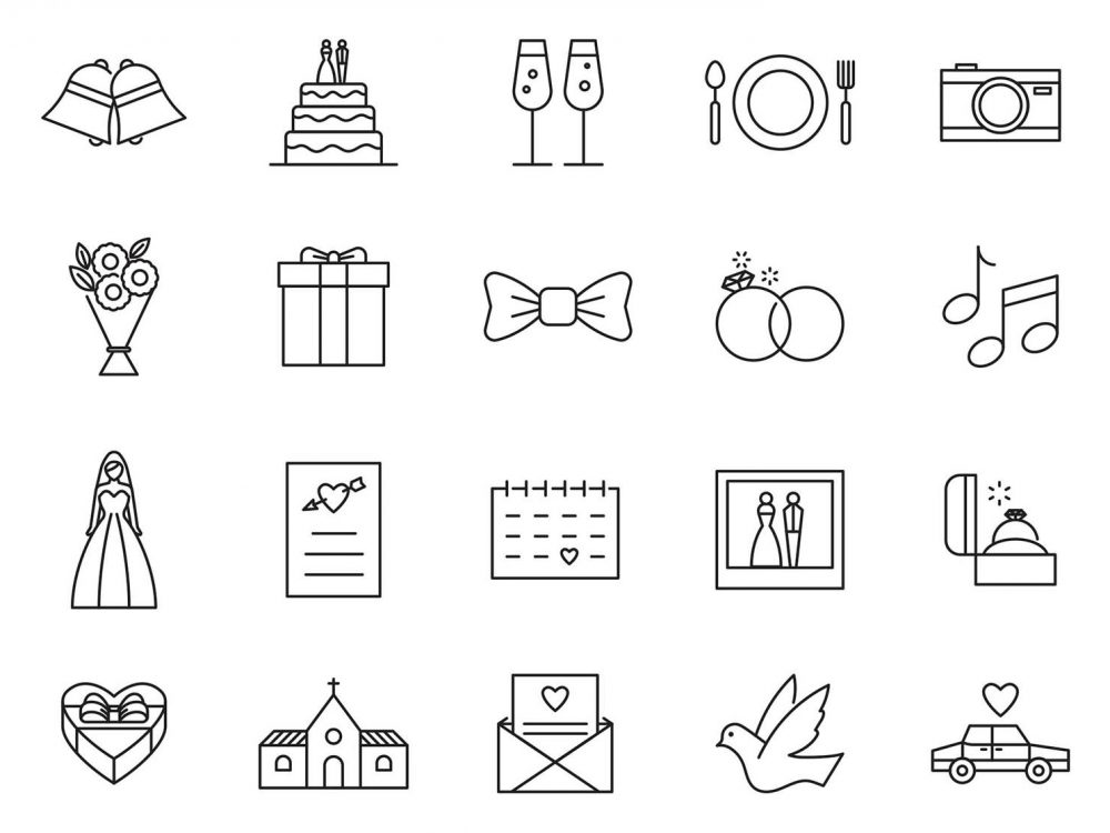 20 Wedding Vector Icons