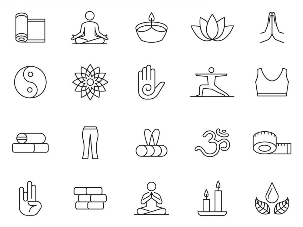 20 Yoga Vector Icons